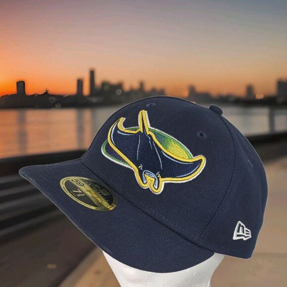 New Era Other - New Era 59FIFTY Tampa Bay Rays Navy Blue Fitted Hat Cap Size 7 3/8 MLB On-Field